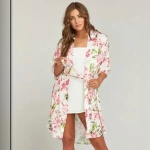 Show Me Your Mumu‎ Floral Robe Kimono Missing Belt Size S/M